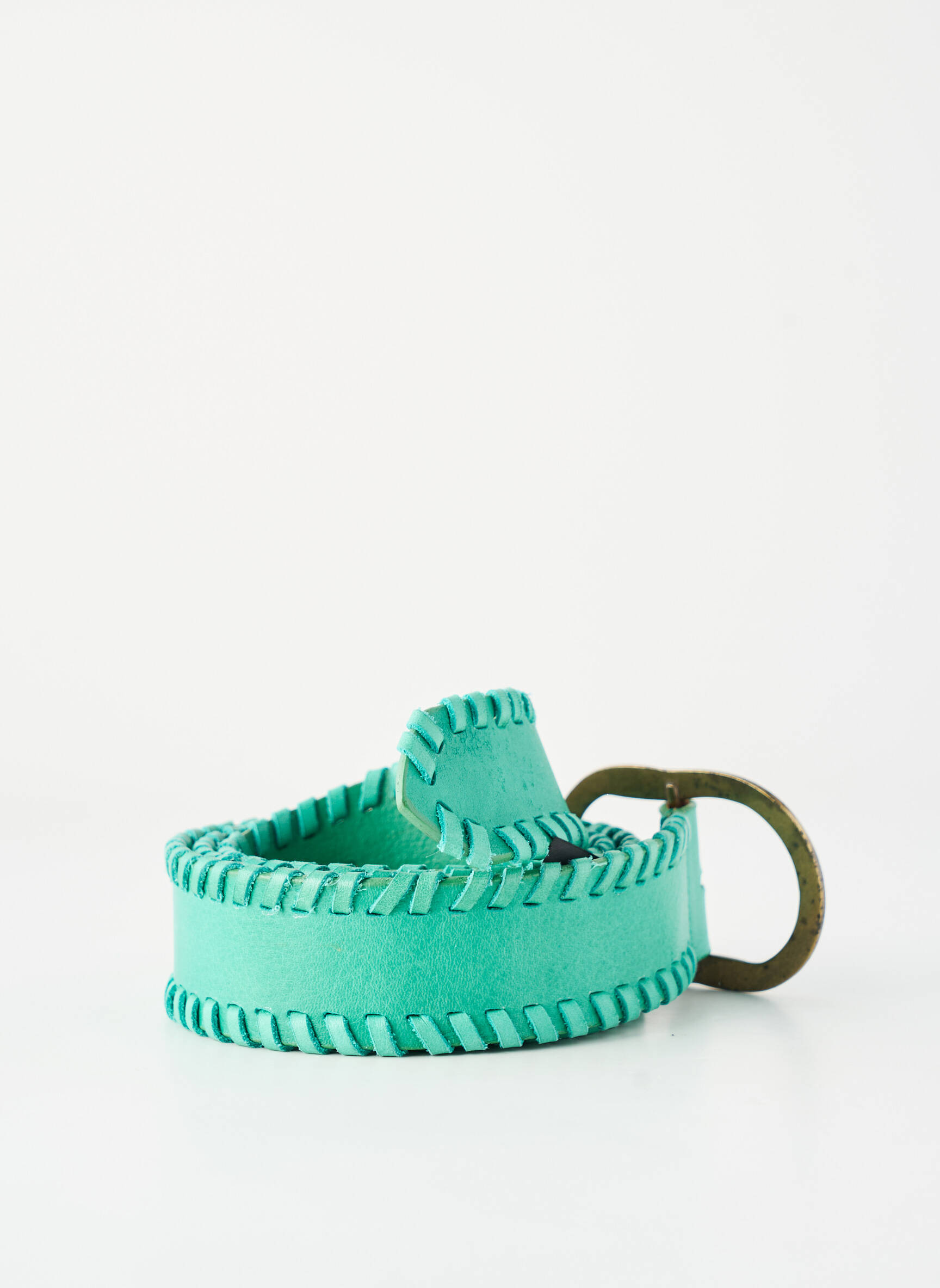 Curea cusături întărite verde PIECES femeie