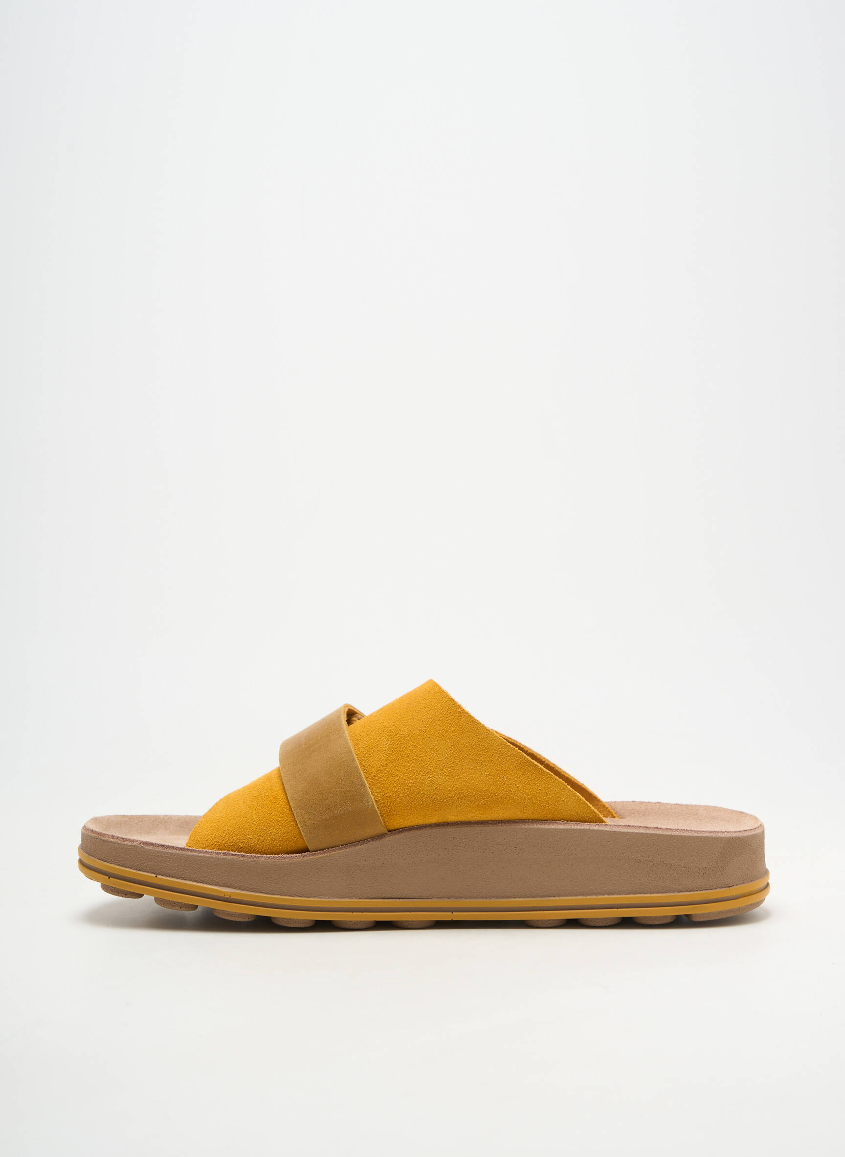 Mulete/saboți vârf deschis toc plat până la 3 cm galben FANTASY SANDALS femeie