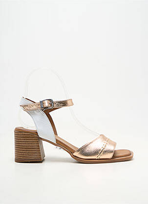 Sandale/pantofi decupați material neted toc de 4 la 6 cm roz ELUE PAR NOUS femeie