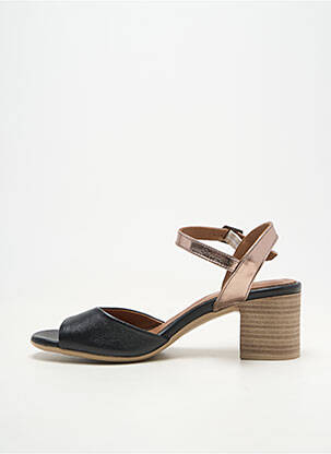 Sandale/pantofi decupați material neted toc de 4 la 6 cm negru LUNE & L'AUTRE femeie