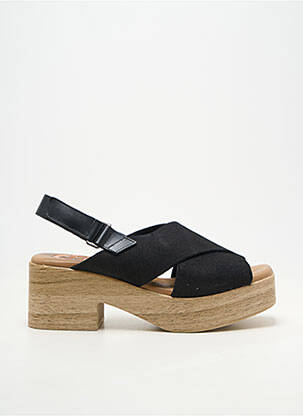 Sandale/pantofi decupați vârf deschis toc de 4 la 6 cm negru PORRONET femeie