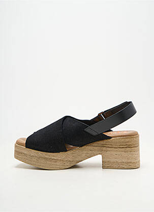 Sandale/pantofi decupați vârf deschis toc de 4 la 6 cm negru PORRONET femeie