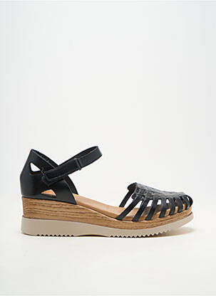 Sandale/pantofi decupați material neted toc de 4 la 6 cm negru PORRONET femeie