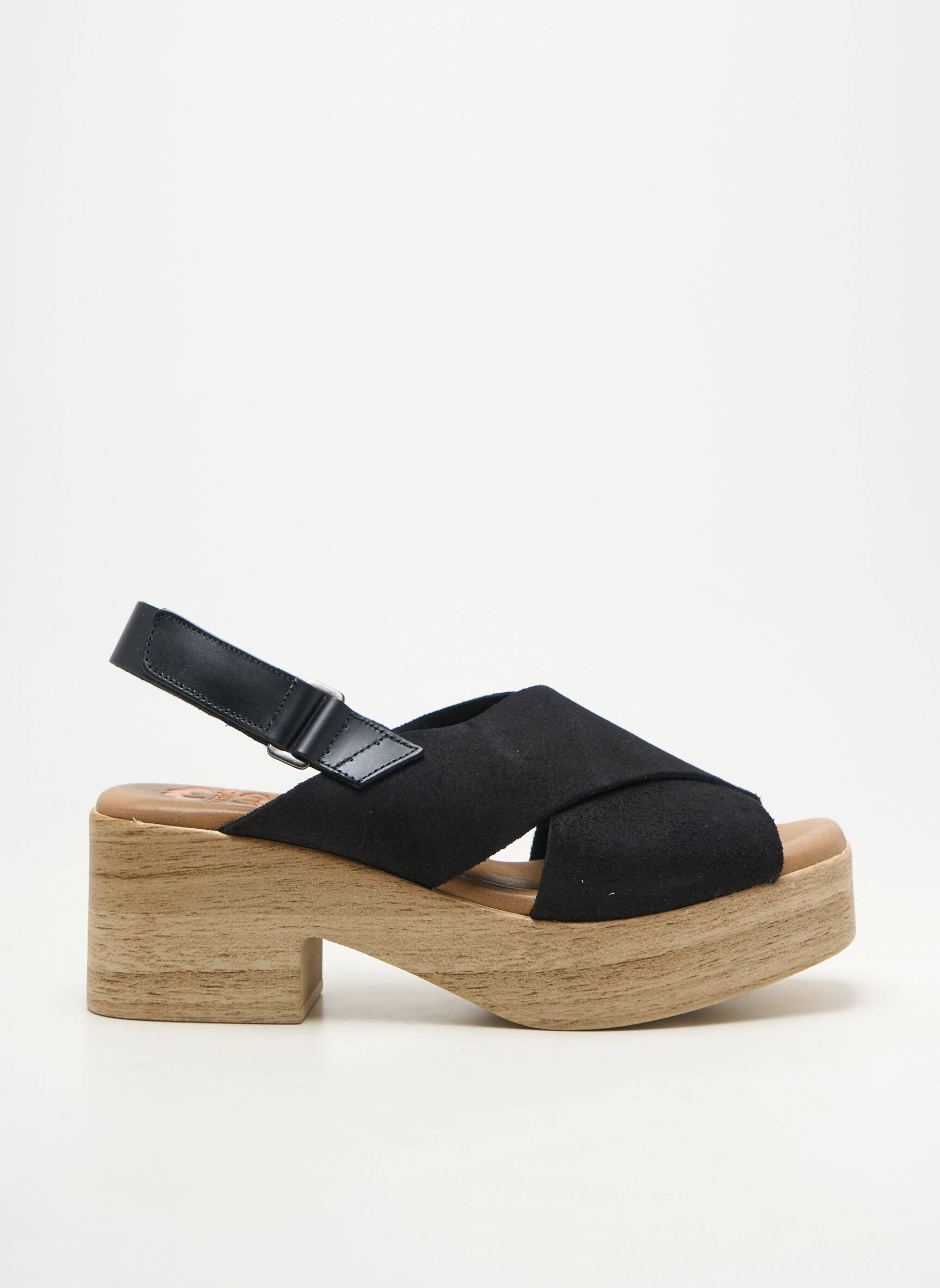 Sandale/pantofi decupați vârf deschis toc de 4 la 6 cm negru PORRONET femeie