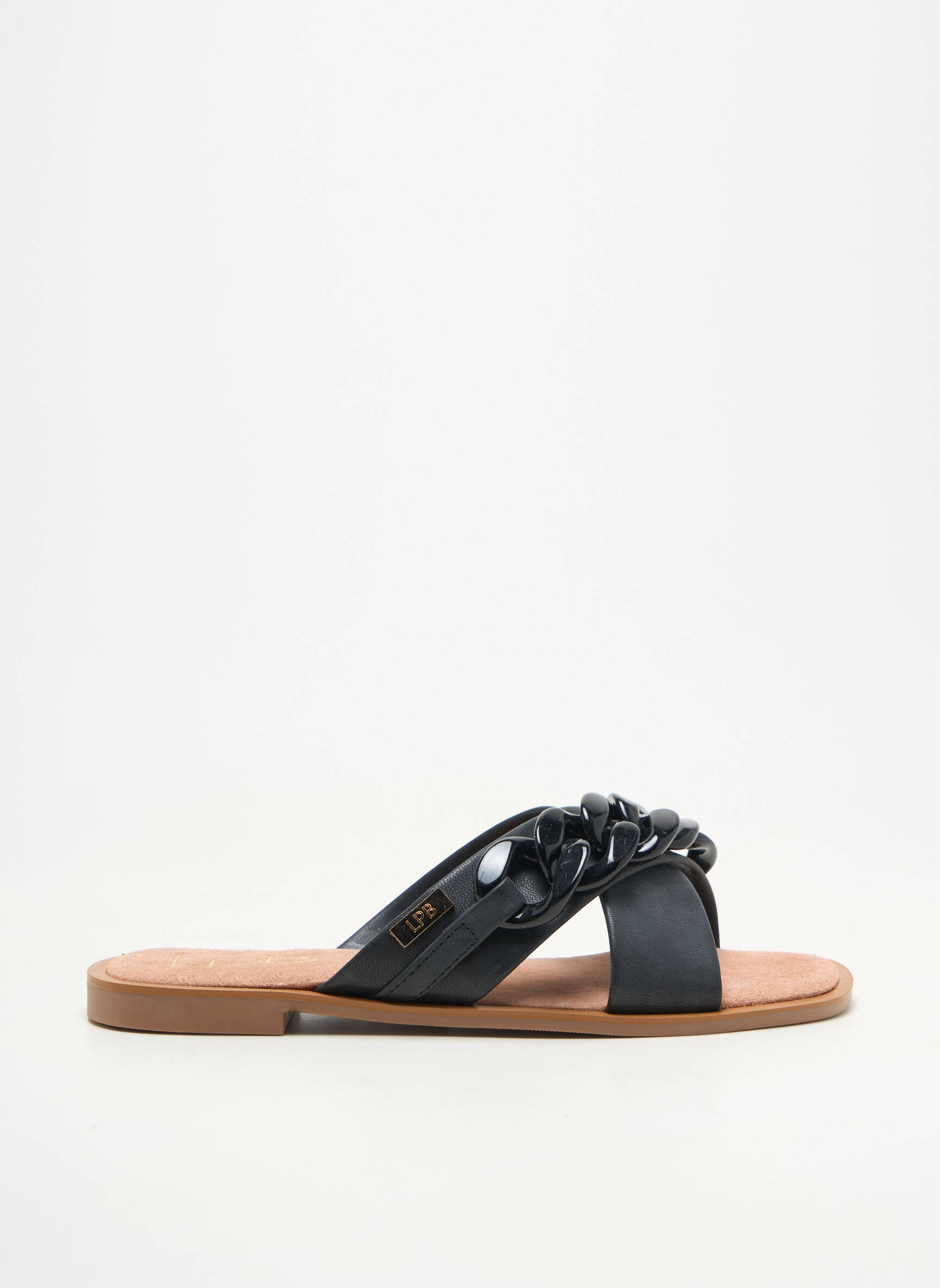 Mulete/saboți material neted toc plat până la 3 cm negru LPB LES PETITES BOMBES  femeie