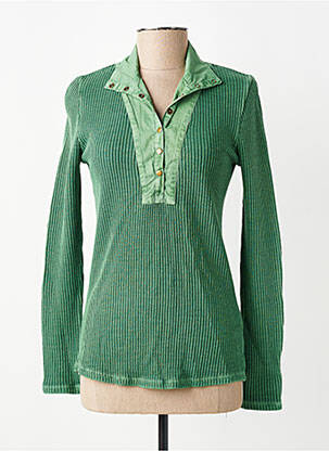 Pulover croială cambrată mâneci lungi verde LEON & HARPER femeie