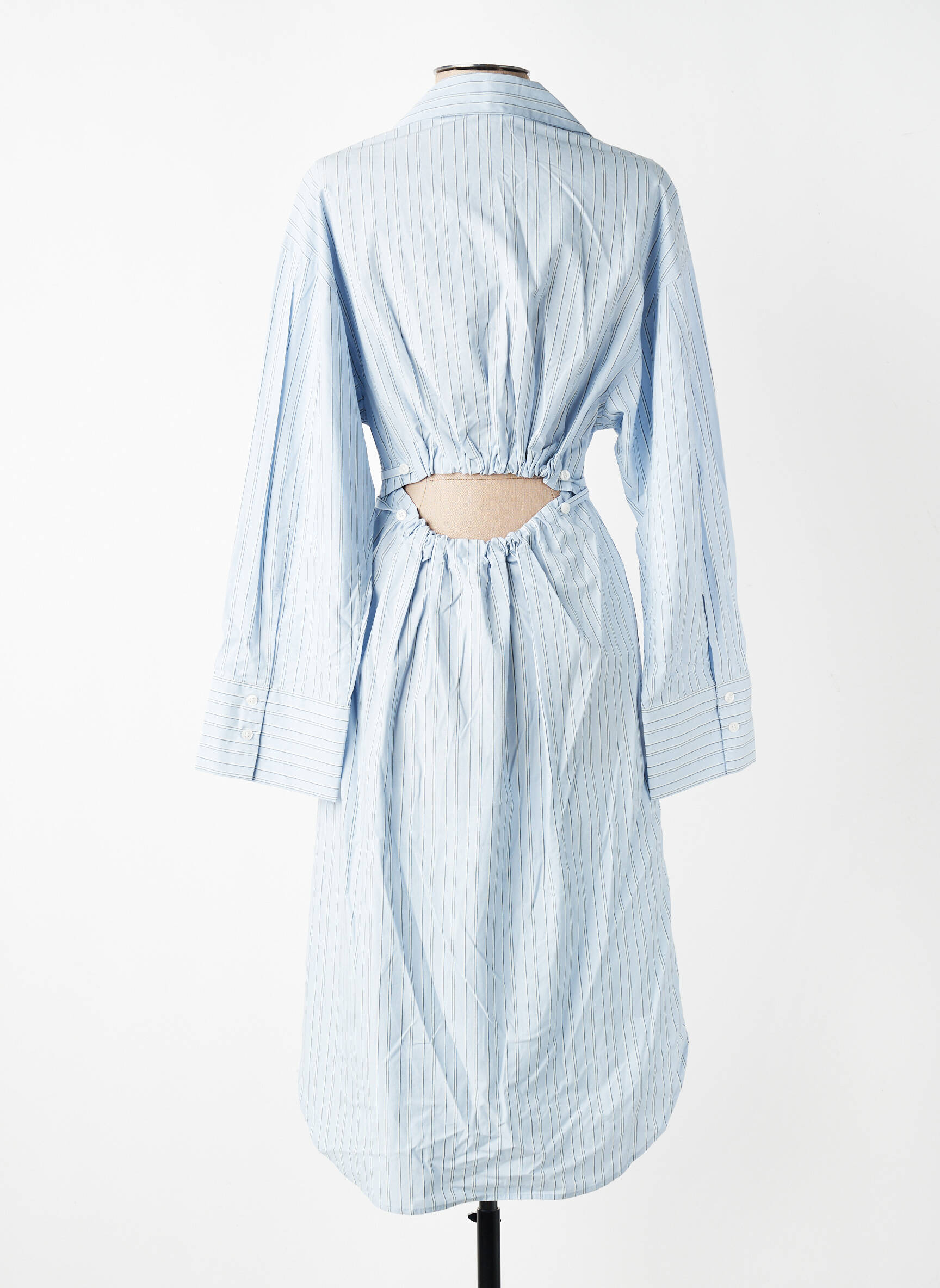 Rochie midi mâneci lungi mâneci lungi albastru SAMSOE & SAMSOE femeie
