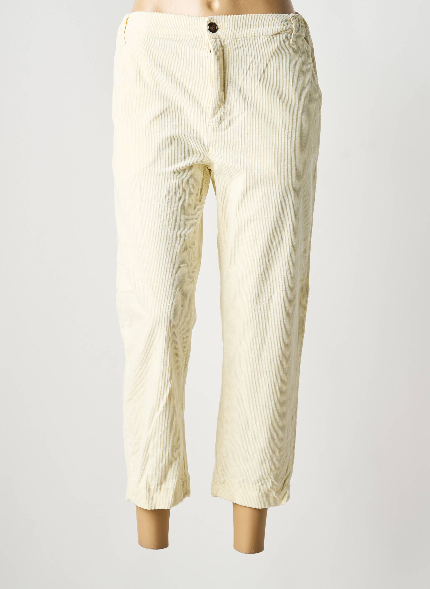 Pantalon 7/8 talie elastică mărime normală bej HOD femeie