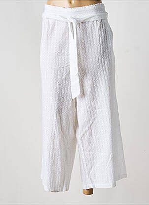 Pantalon 7/8 țesătură poplin alb ORIENTIQUE NATURALLY femeie