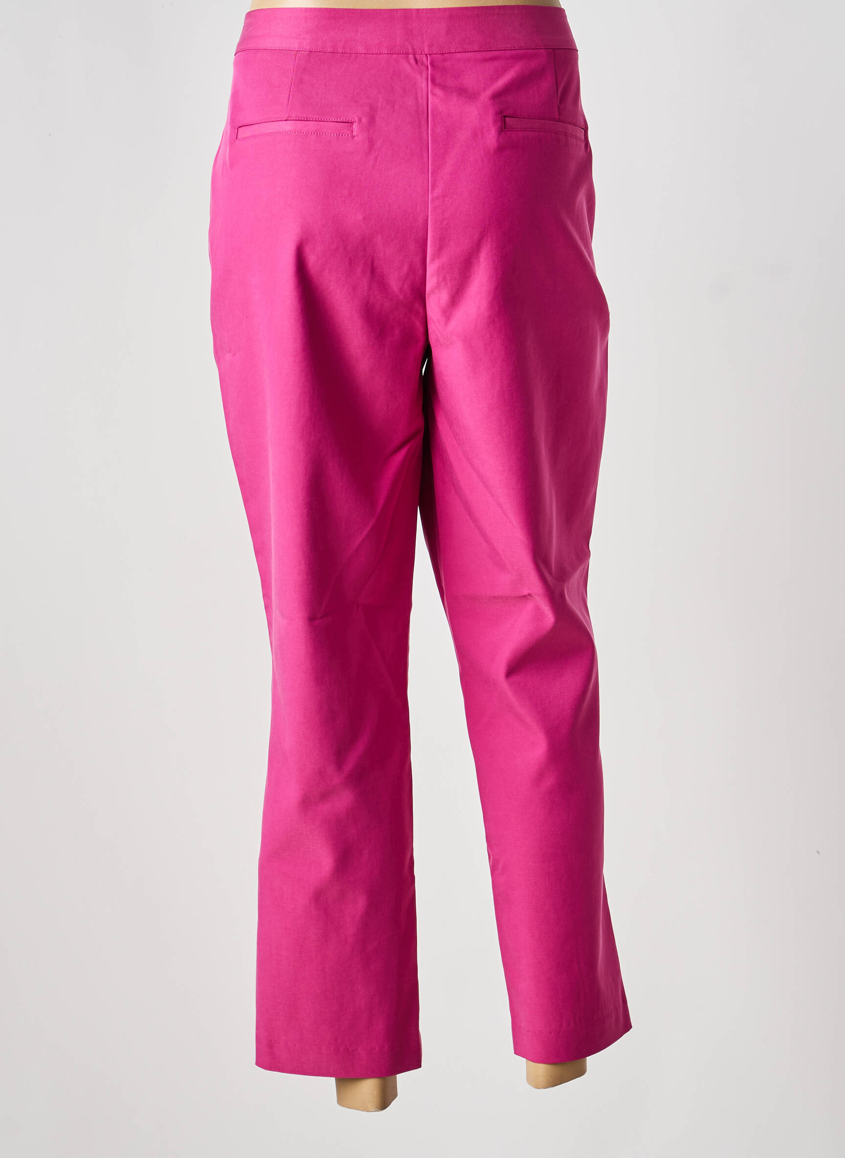 Pantalon chino țesătură poplin mărime normală roz JULIE GUERLANDE femeie