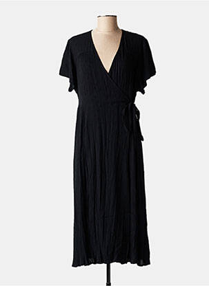 Rochie lungă mâneci scurte mâneci scurte negru ORIENTIQUE NATURALLY femeie