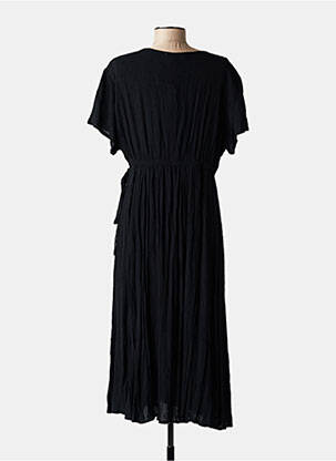Rochie lungă mâneci scurte mâneci scurte negru ORIENTIQUE NATURALLY femeie