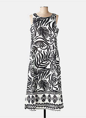Rochie lungă imprimeu fantezie fără mâneci negru ORIENTIQUE NATURALLY femeie