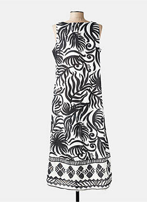 Rochie lungă imprimeu fantezie fără mâneci negru ORIENTIQUE NATURALLY femeie