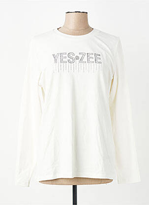 Tricou mâneci lungi mâneci lungi alb YES.ZEE femeie
