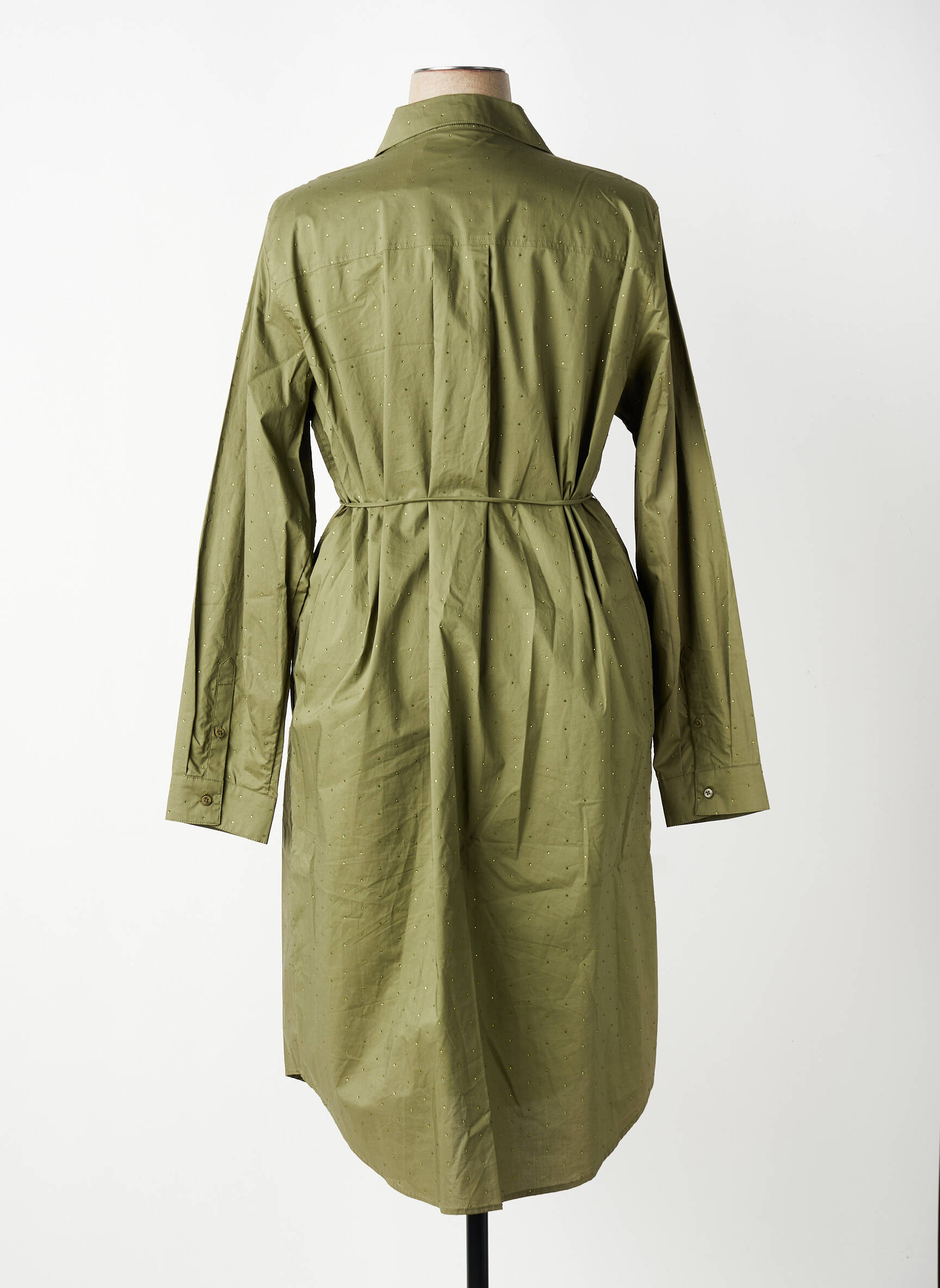 Rochie midi mâneci lungi mâneci lungi verde YEST femeie