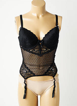 Corset/jartieră cu armatură negru VALEGE femeie