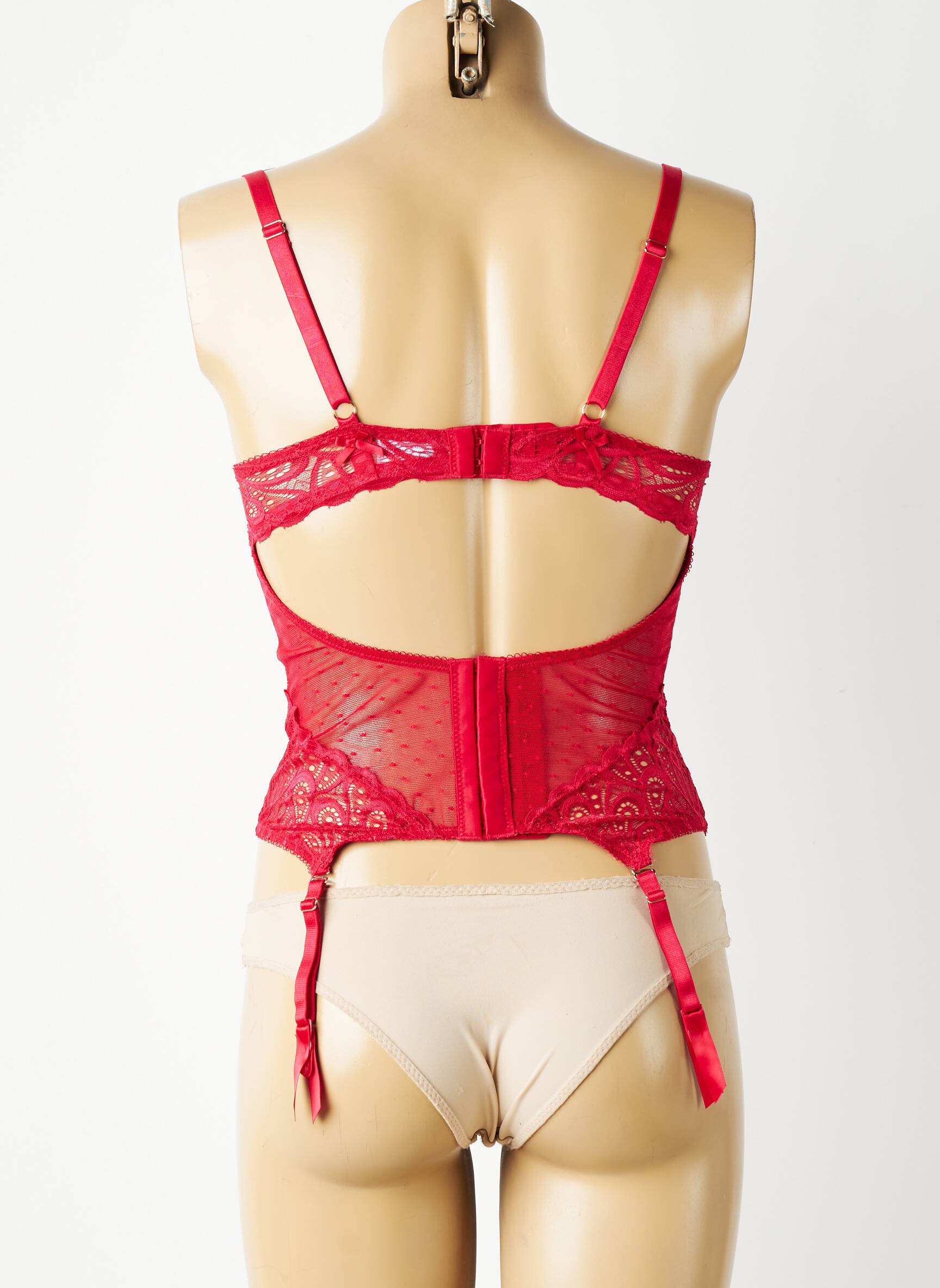 Corset/jartieră cu armatură roșu VALEGE femeie