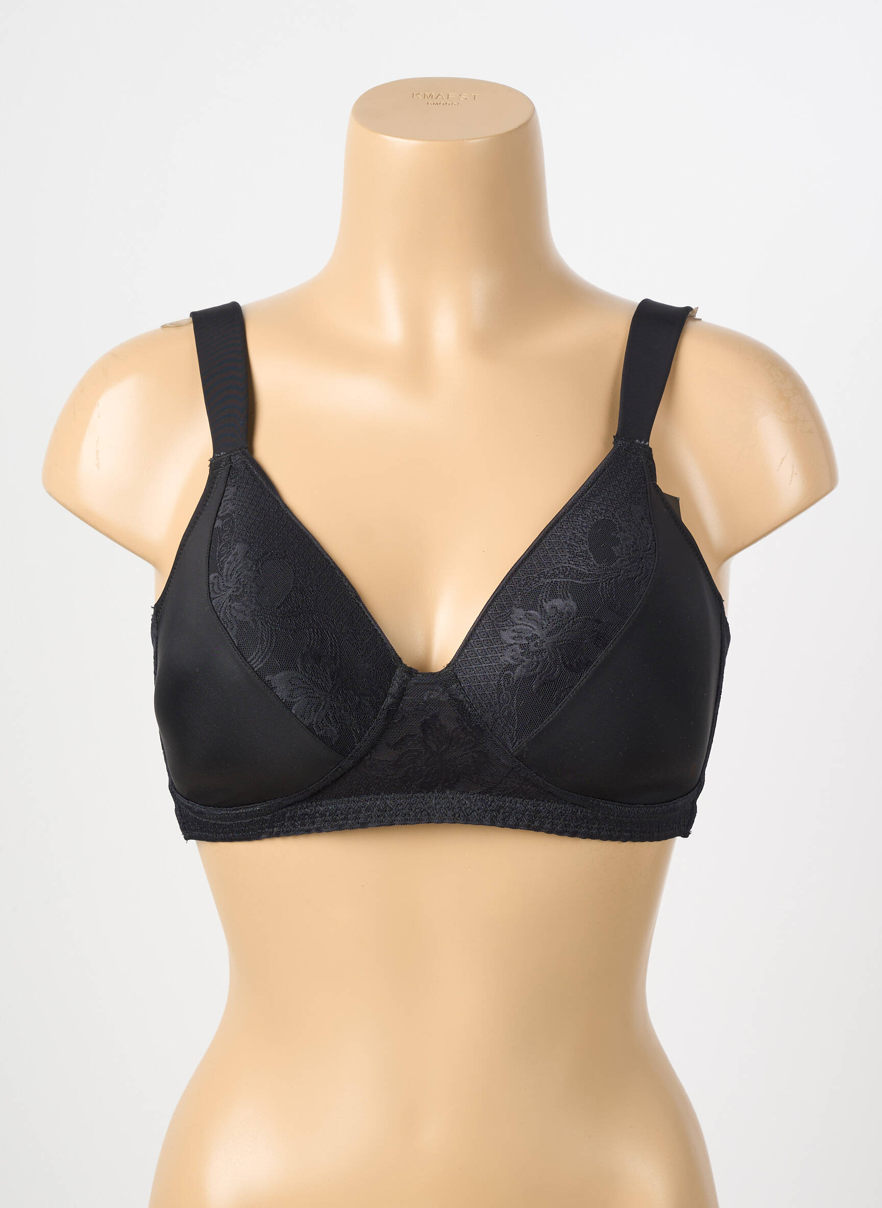 Sutien fără armatură top sutien modelat negru SANS COMPLEXE femeie