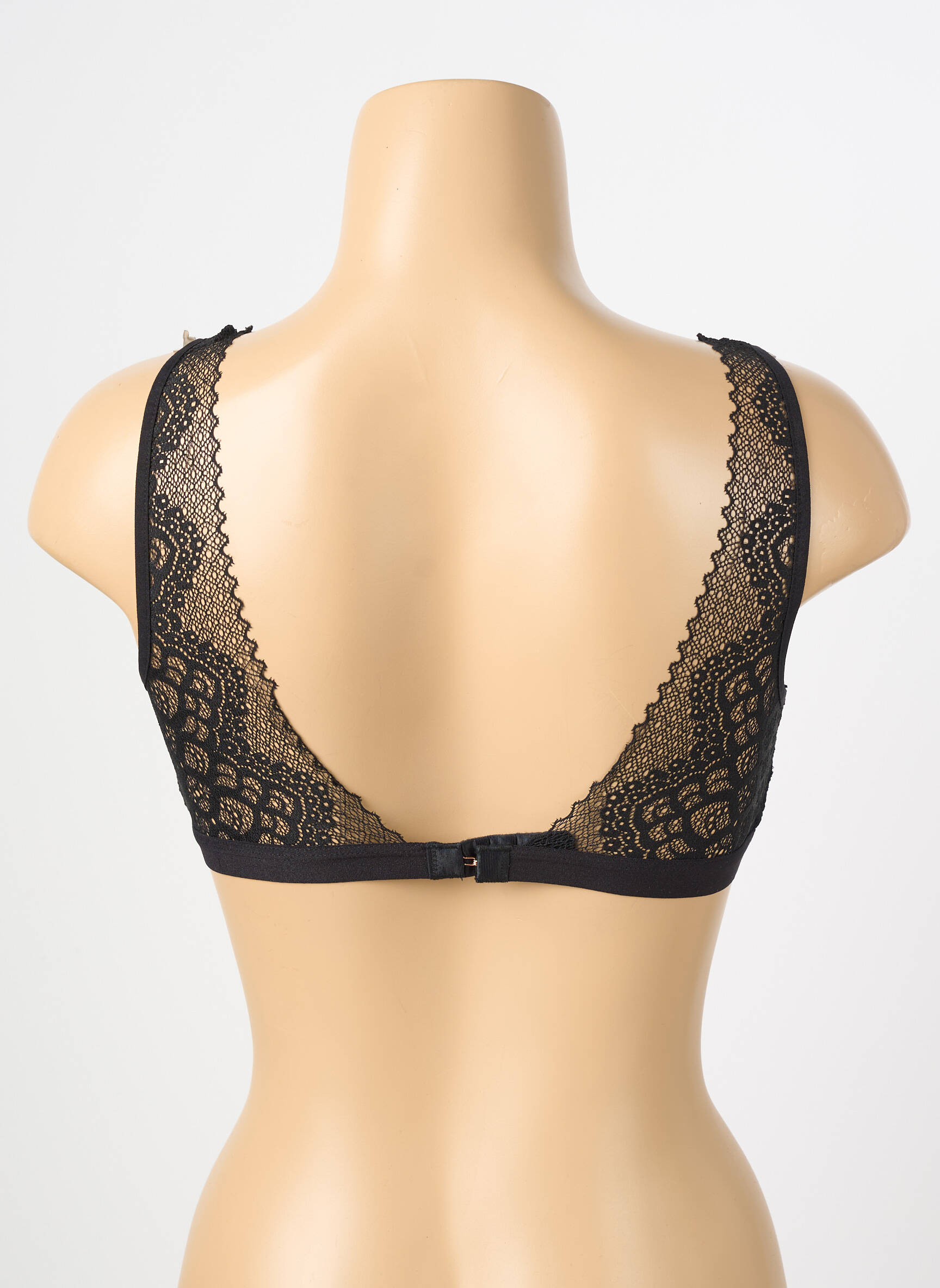 Sutien fără armatură bralete negru ESCORT femeie