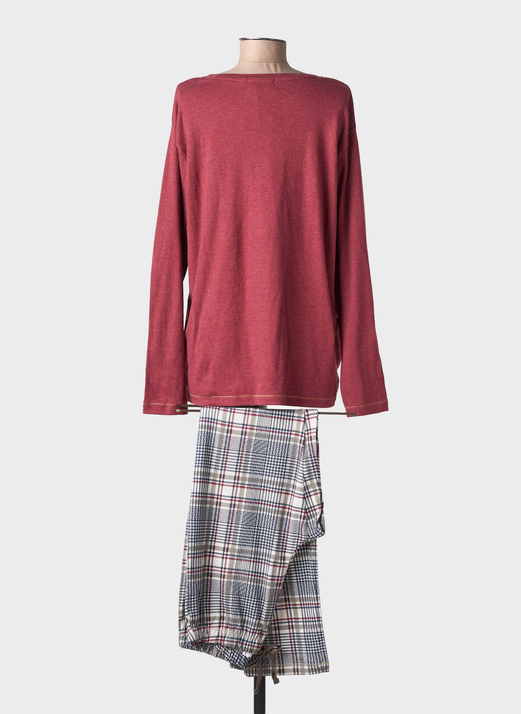 Pijama croială dreaptă roșu ADMAS femeie