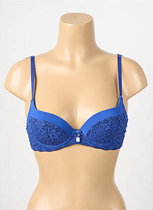 Sutien broderie top sutien modelat albastru STEFFY femeie