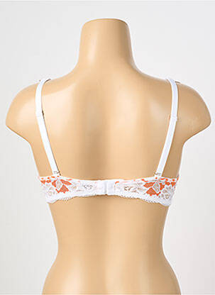 Sutien efect material satinat top sutien push-up portocalie ESCORT femeie