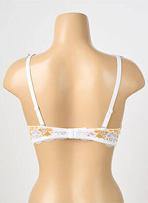 Sutien efect material satinat top sutien push-up galben ESCORT femeie