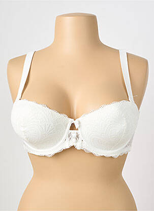Sutien efect material satinat top sutien modelat bej ESCORT femeie