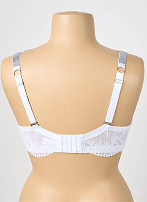 Sutien efect material satinat top sutien modelat alb VALEGE femeie