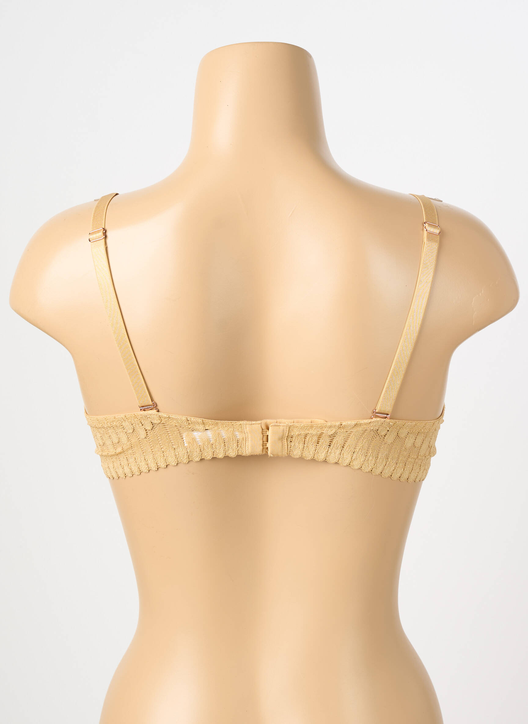 Sutien efect material satinat top sutien modelat auriu ESCORT femeie