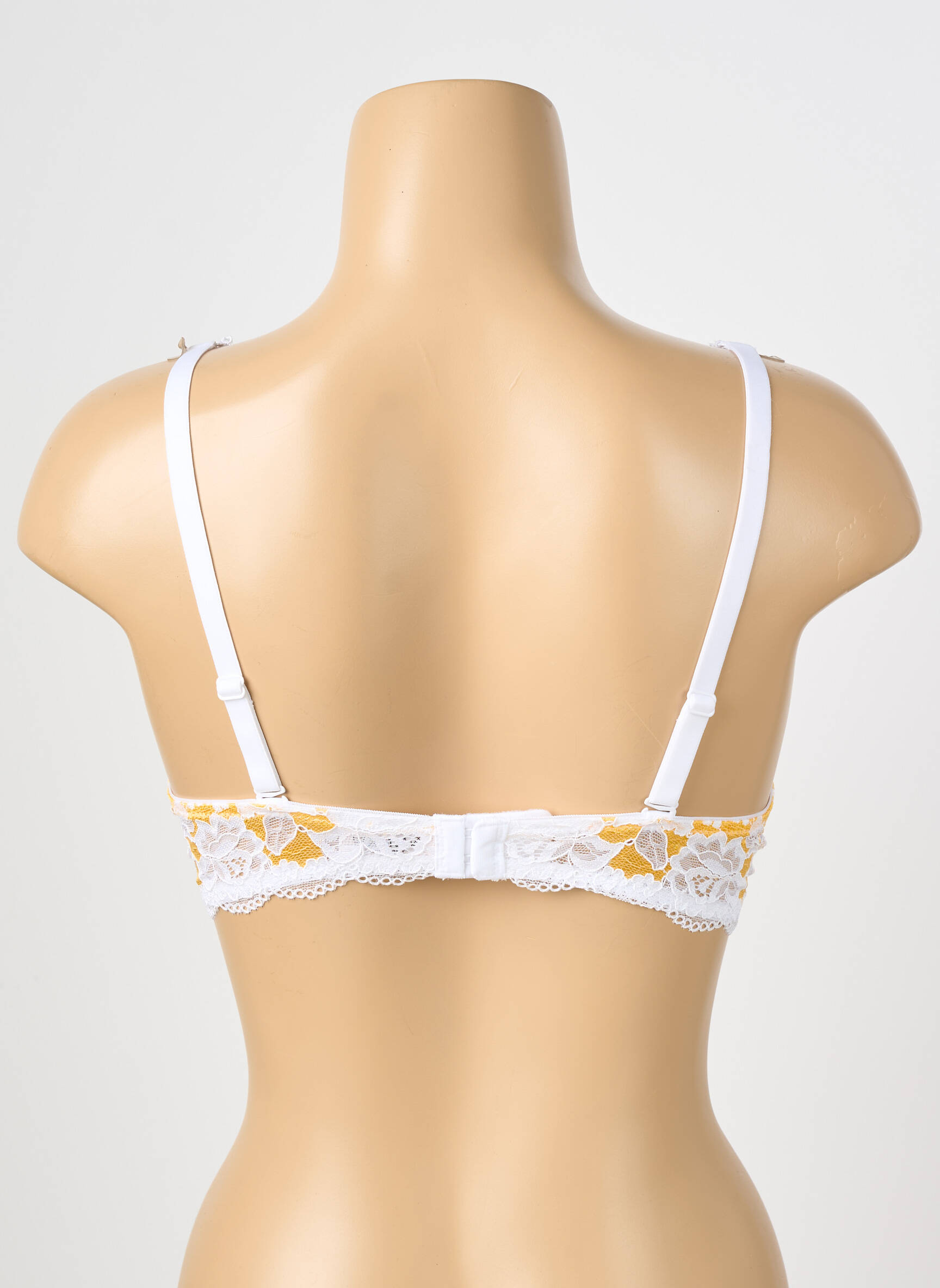 Sutien efect material satinat top sutien push-up galben ESCORT femeie