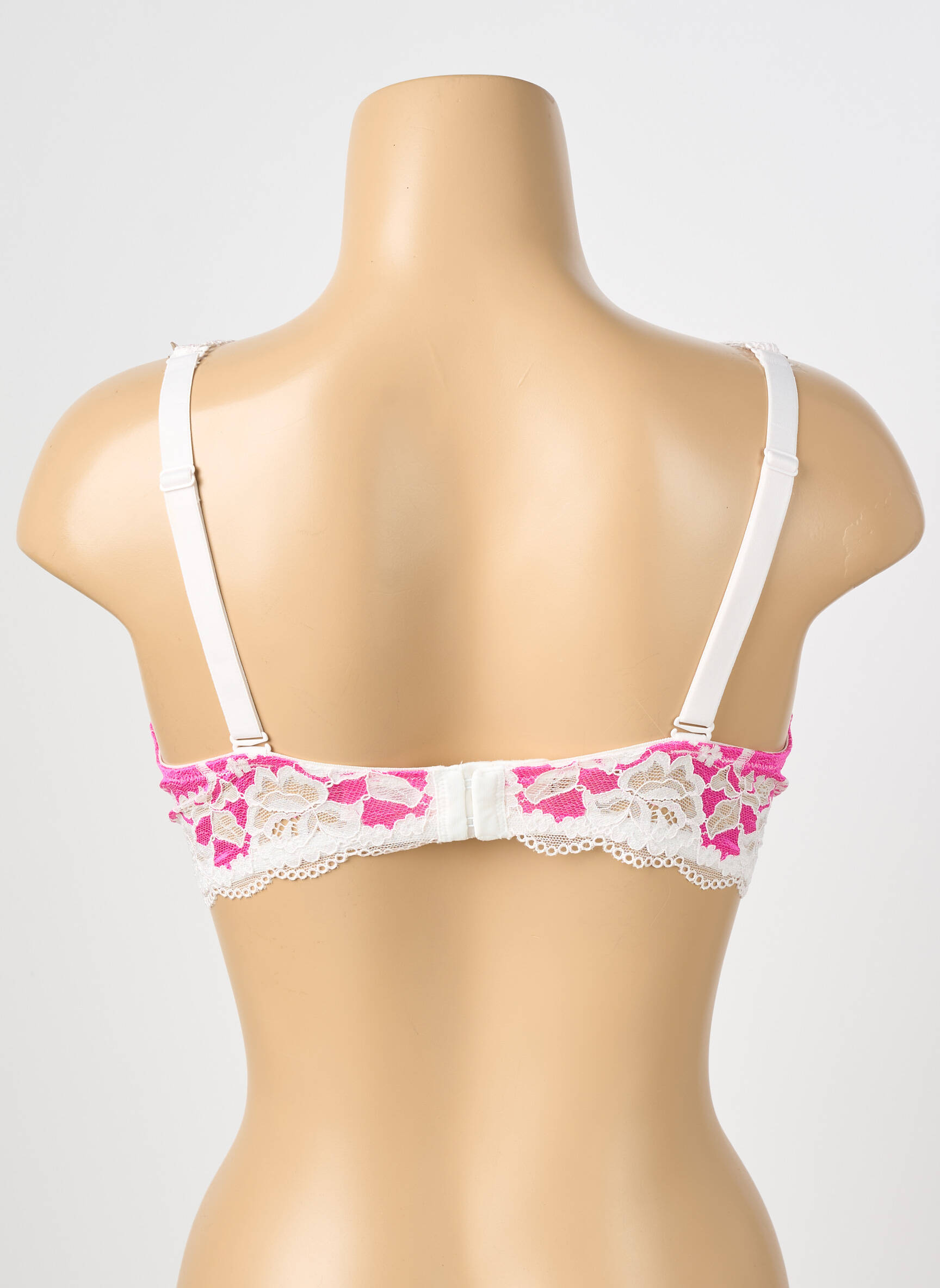 Sutien efect material satinat top sutien push-up roz ESCORT femeie