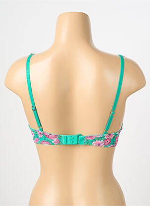 Sutien efect material satinat top sutien modelat verde MORGAN femeie