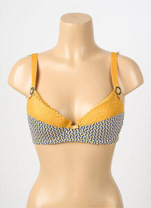 Sutien broderie top sutien modelat galben STEFFY femeie
