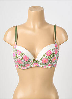 Sutien efect material satinat top sutien modelat verde STEFFY femeie