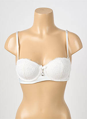 Sutien efect material satinat top sutien modelat bej STEFFY femeie