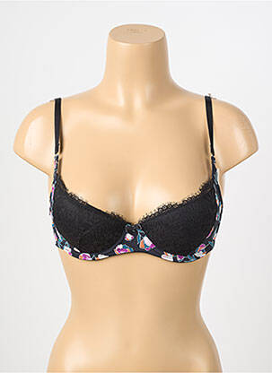 Sutien efect material satinat top sutien modelat negru STEFFY femeie