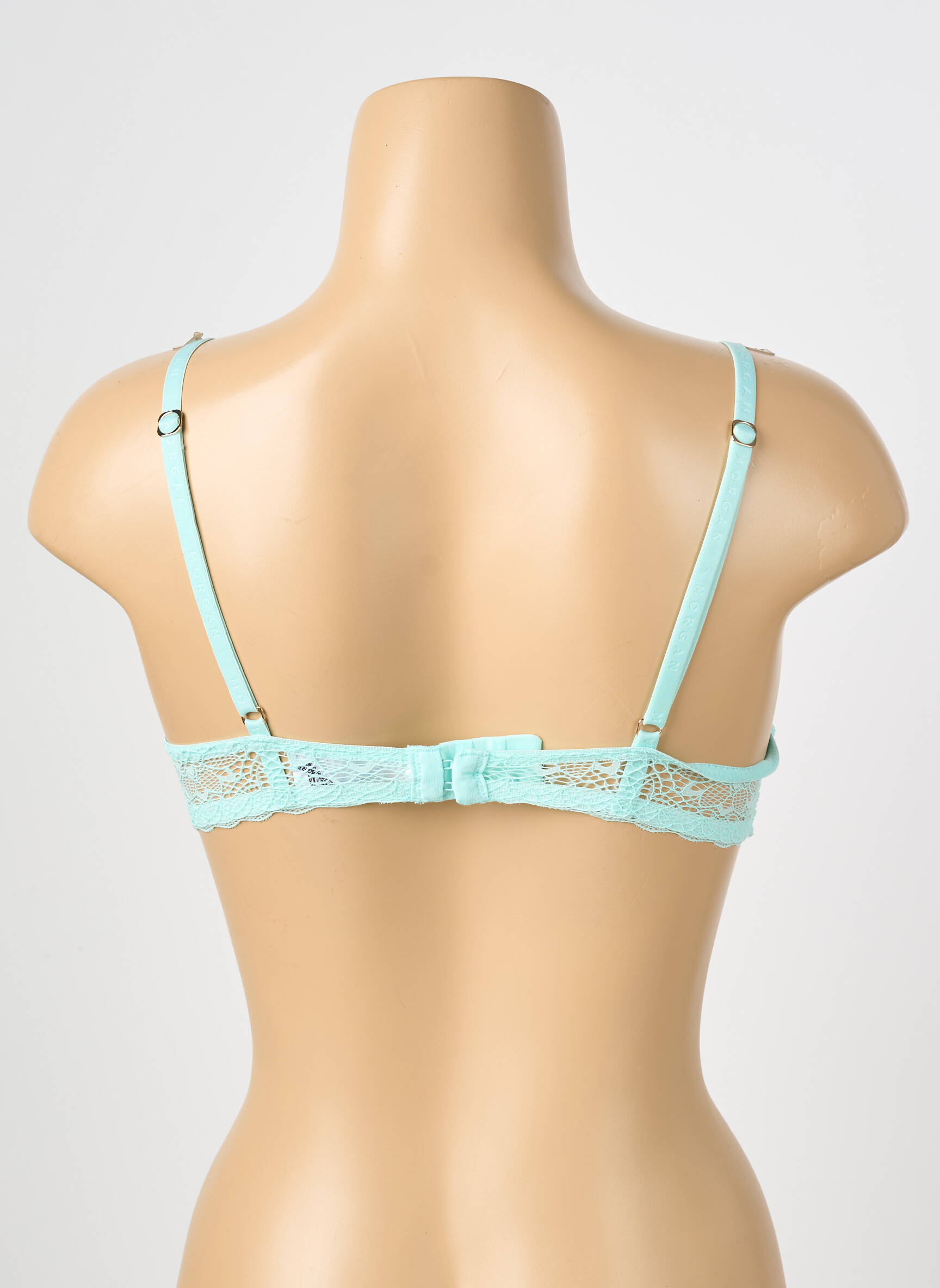 Sutien efect material satinat top sutien modelat verde MORGAN femeie