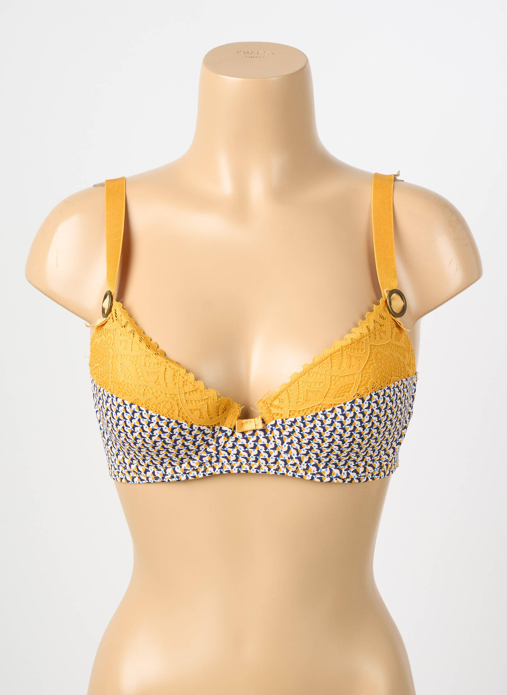 Sutien broderie top sutien modelat galben STEFFY femeie