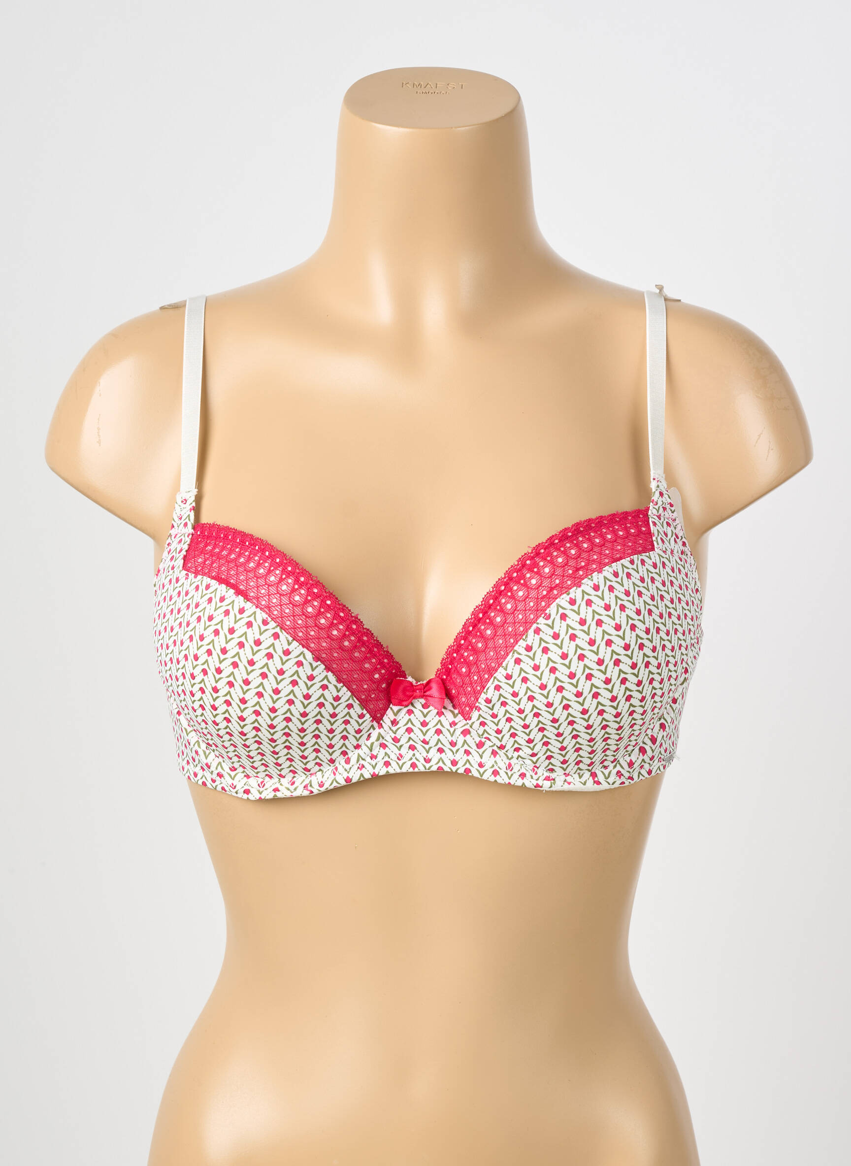 Sutien efect material satinat top sutien modelat roșu STEFFY femeie
