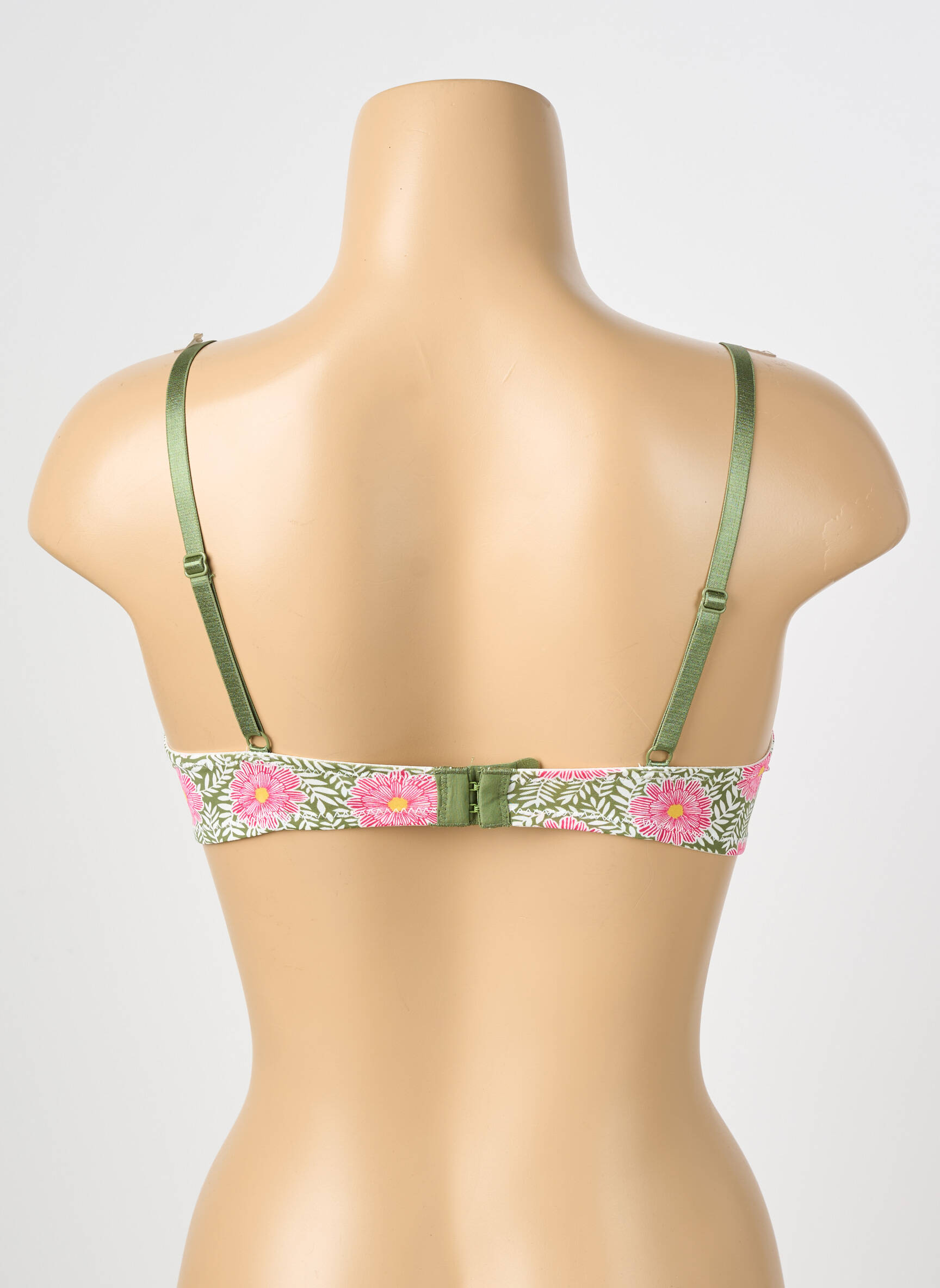 Sutien efect material satinat top sutien modelat verde STEFFY femeie