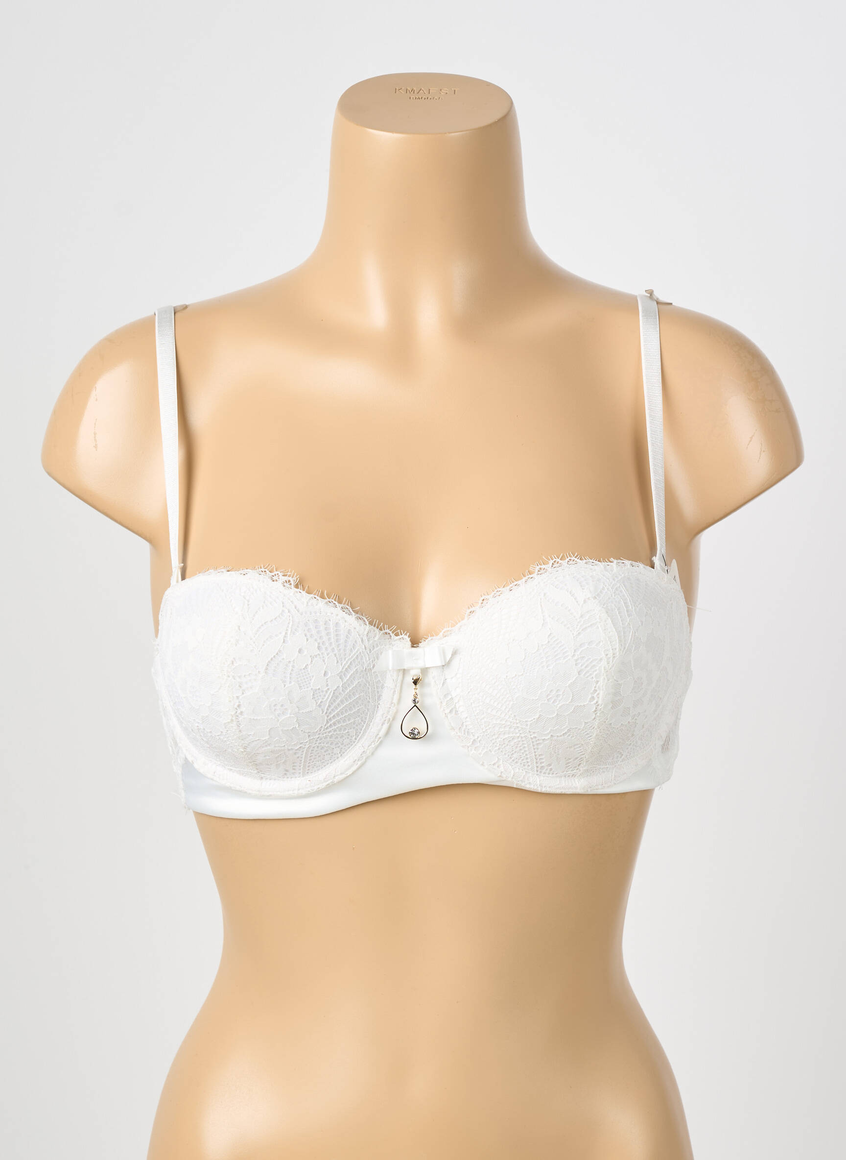 Sutien efect material satinat top sutien modelat bej STEFFY femeie