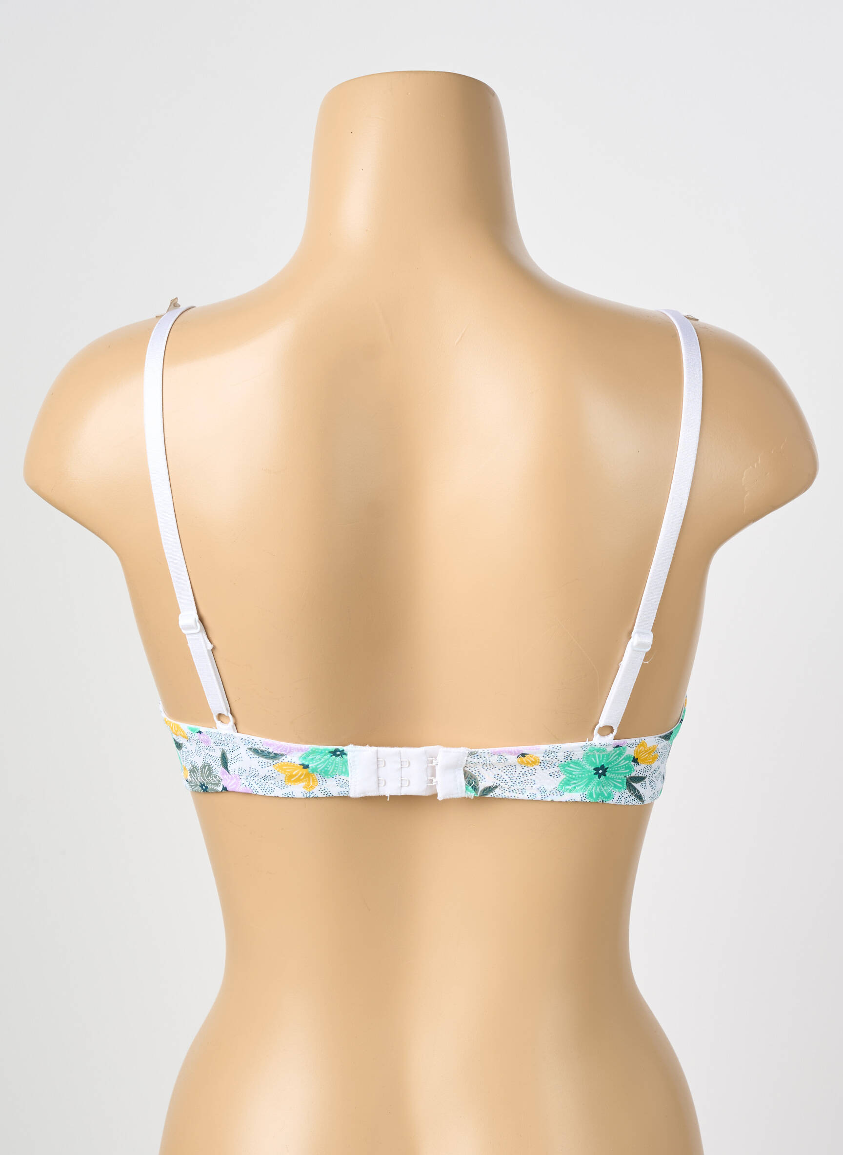Sutien efect material satinat top sutien modelat alb STEFFY femeie