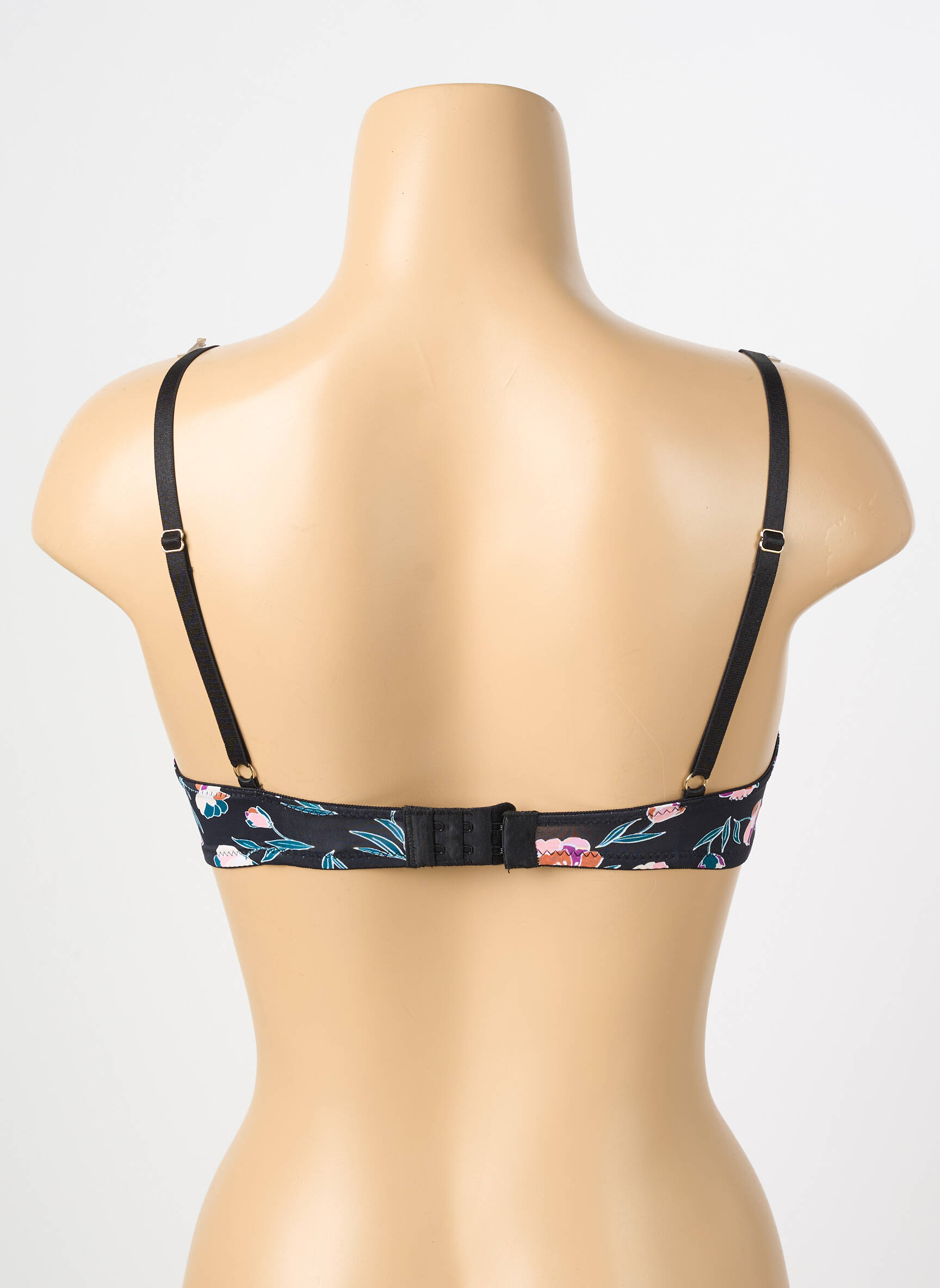 Sutien efect material satinat top sutien modelat negru STEFFY femeie