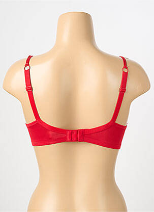 Sutien efect material satinat top sutien push-up roșu VALEGE femeie