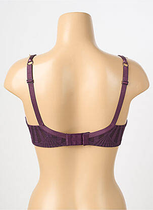 Sutien efect material satinat top sutien modelat violet VALEGE femeie