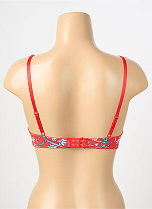 Sutien efect material satinat top sutien modelat roșu STEFFY femeie