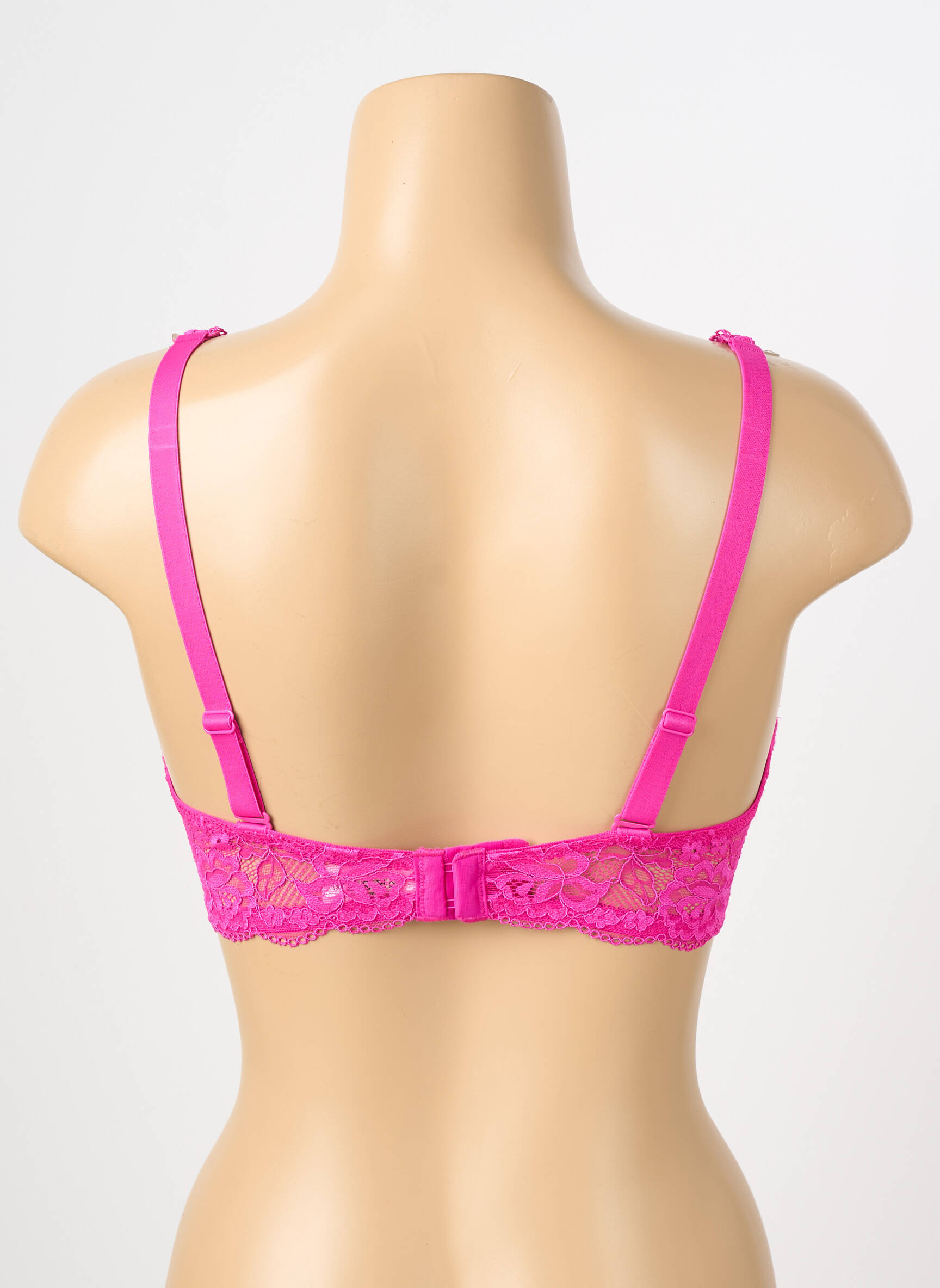 Sutien efect material satinat top sutien push-up roz ESCORT femeie