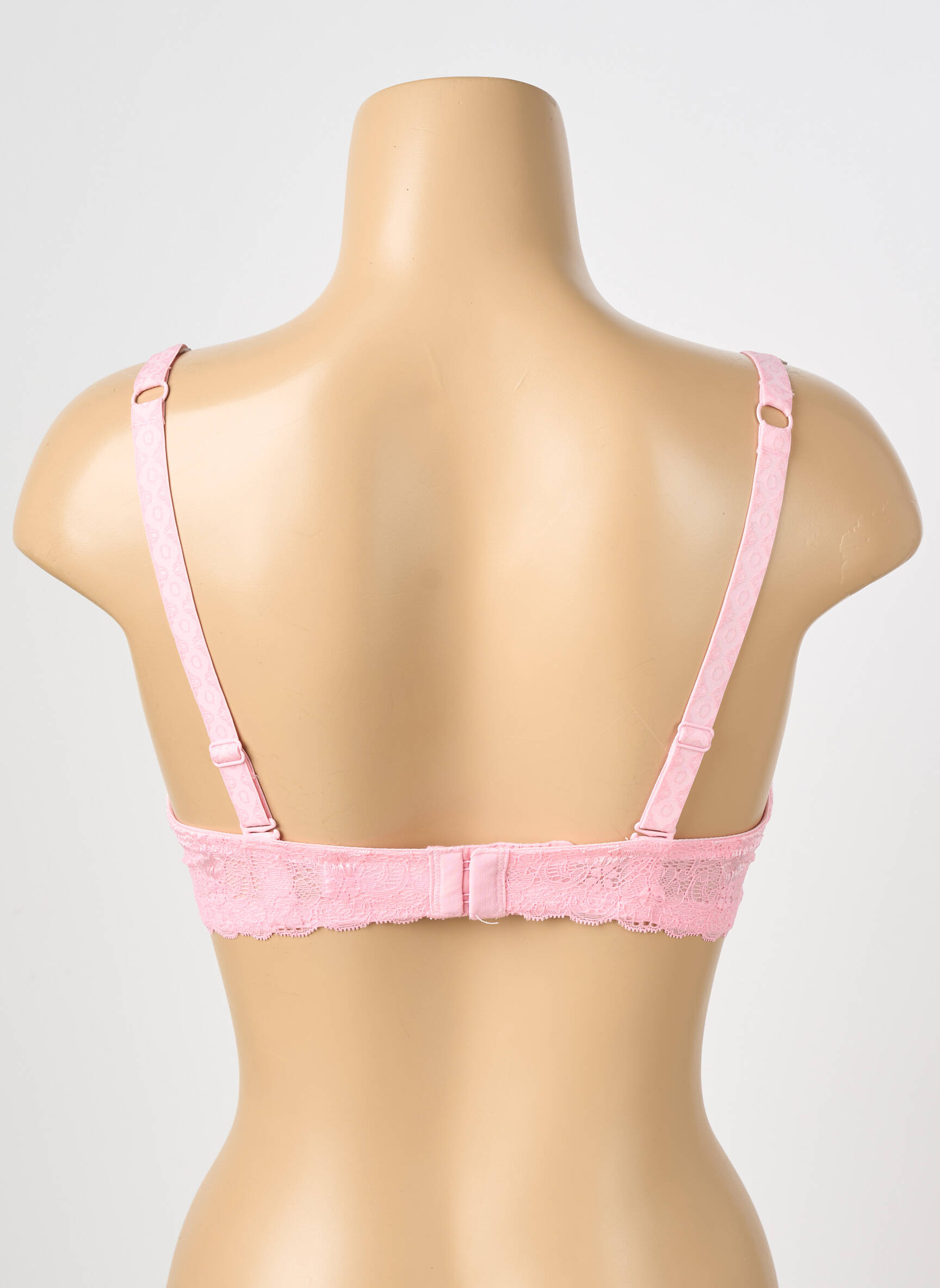 Sutien efect material satinat top sutien push-up roz VALEGE femeie
